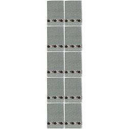 10 X poli-dri Noir et Blanc Raisin Imprim&eacute; Super Absorbant 