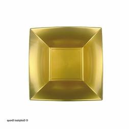 Fonds Agr&eacute;able Or Carr&eacute;s 18x18 Cm Gold Plast F&ecirc;tes No&euml;l