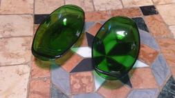 2 ramequins - raviers en verre vert Vereco France ann&eacute;es 60