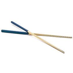 2x baguettes en bois 23cm acier inoxydable