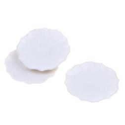 3 pi&egrave;ces 1/12 en plastique miniature soucoupe plat dollhous