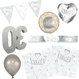 30th Perle Mariage F&ecirc;te Anniversaire Fournitures Vaisselle,