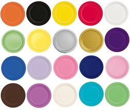 40.6x22.9cm Rond Papier Plaques  Uni Couleurs Anniversaire F