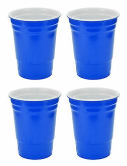473ml Bleu Plastique Rigide Tasse 4 Paquet Boisson Solo Ou W