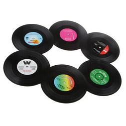 6x vinyle rond sous-verre Groovy Record Cup porte-boissons m