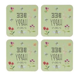 Co.abeille Joyeux Set 4 Sous-verre Table Tapis Floral Mignon