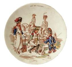 Assiette de collection SARREGUEMINES - MILITAIRES -  parlant