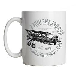 Avion Man&egrave;ges, Tasse - Vintage R&eacute;tro Trimotor Biplane Flyi