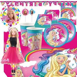 Barbie F&ecirc;te Vaisselle, D&eacute;corations Et Ballons