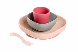 Silicone Assiette Et Bol Ventouse + Cuill&egrave;re - Pour B&eacute;b&eacute; 