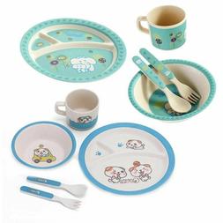 S&ucirc;r Bambou Mat&eacute;riel Alimentation Bol Plaque 5pcs / Set