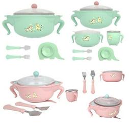 Enfants Plats Bol Tasse Fourchette Cuill&egrave;re Ventouse As E9n