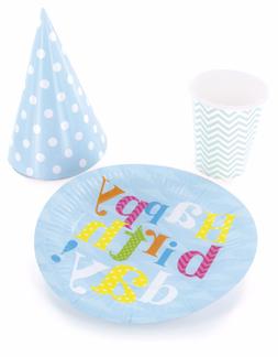 S Jetables Bleu 6 Personnes