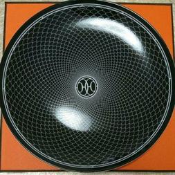 HERMES Design Plat H D&eacute;co Noir Blanc Logo Rond Forme avec B