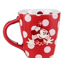 Disney Minnie Mouse Caf&eacute; Tasse &agrave; Pois Rouge Th&egrave;me Park
