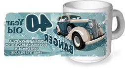 Dr&ocirc;le 40 Ans Banger Voiture Classique Motif Pour 40th Birth