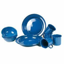 Western Bleu Camping Vaisselle 12-teilig Tasses Assiette Bol