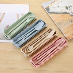 De Bl&eacute; Paille Fourchette Cuill&egrave;re Baguettes 3 Ensemble