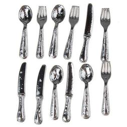 Miniature En Acier Inoxydable 1:12 Dollhouse 12 Pi&egrave;ces