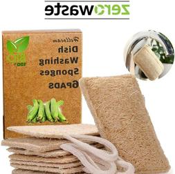 Biologique V&eacute;g&eacute;tale Luffa Lavable R&eacute;utilisable 6 Pi&egrave;ces 