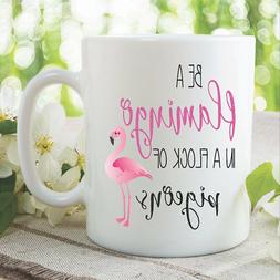 Flamant Rose Caf&eacute; Tasse Be A en un Bourre de Pigeons Annive