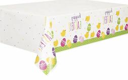 Joyeux Oeufs de P&acirc;ques & Poussin F&ecirc;te Plastique Nappe Ress
