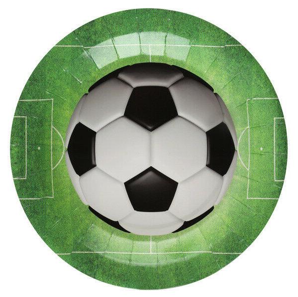 10 assiettes en carton foot vert vaisselle