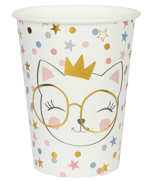 10 gobelets en carton chat kitty party