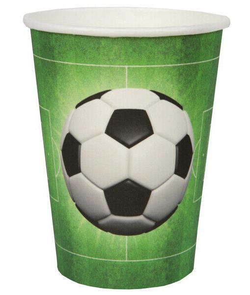 10 gobelets en carton foot vert anniversaire