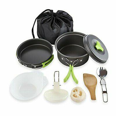 10 pcs cookware casseroles camping poele en