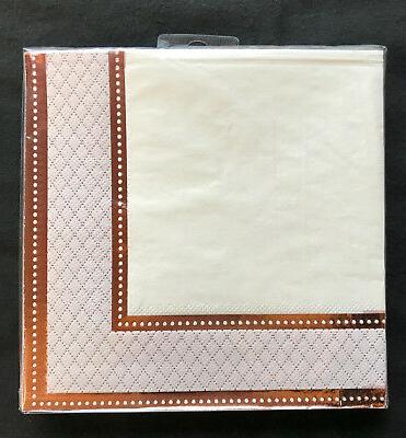 16 x rose or and creme serviette