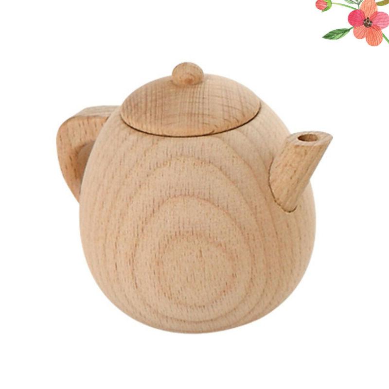 1pc jouet de vaisselle en bois massif