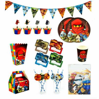24pcs ninjago anniversaire fete papier plaque tasse