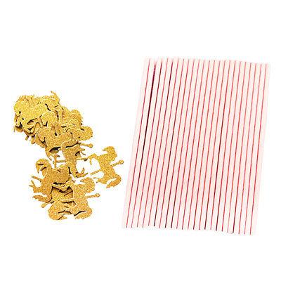 25pcs pailles cocktail avec licorne paillette dore