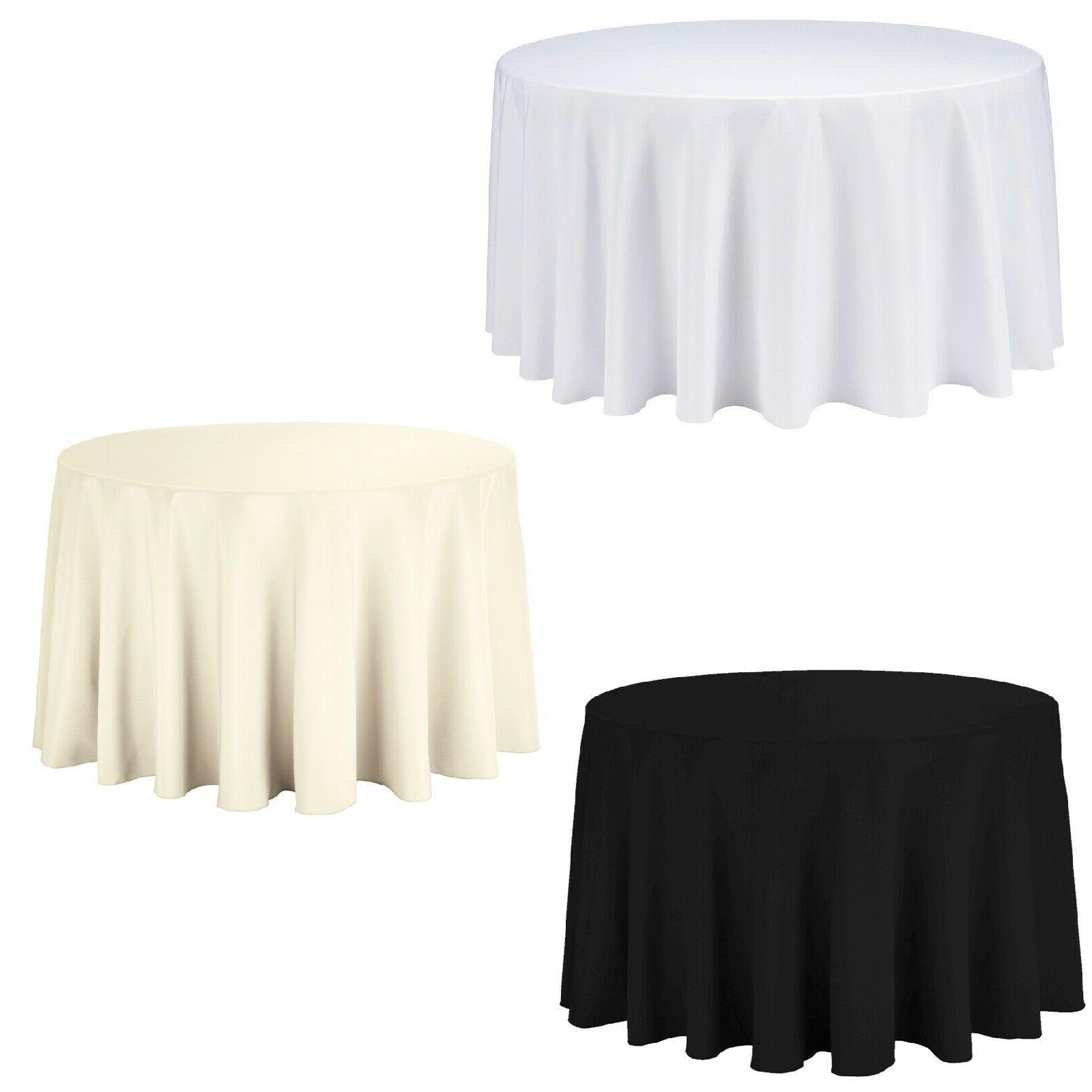 305cm polyester table ronde tissu uni cercle