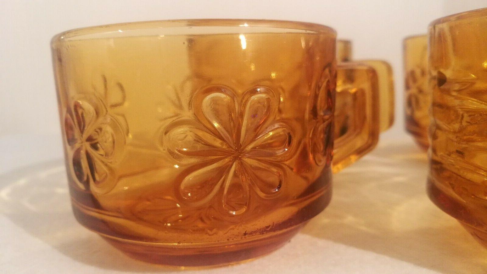 4 tasses et sous tasses vereco vintage