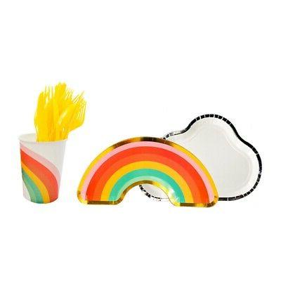 40pcs set arc dans ciel nuage feuille