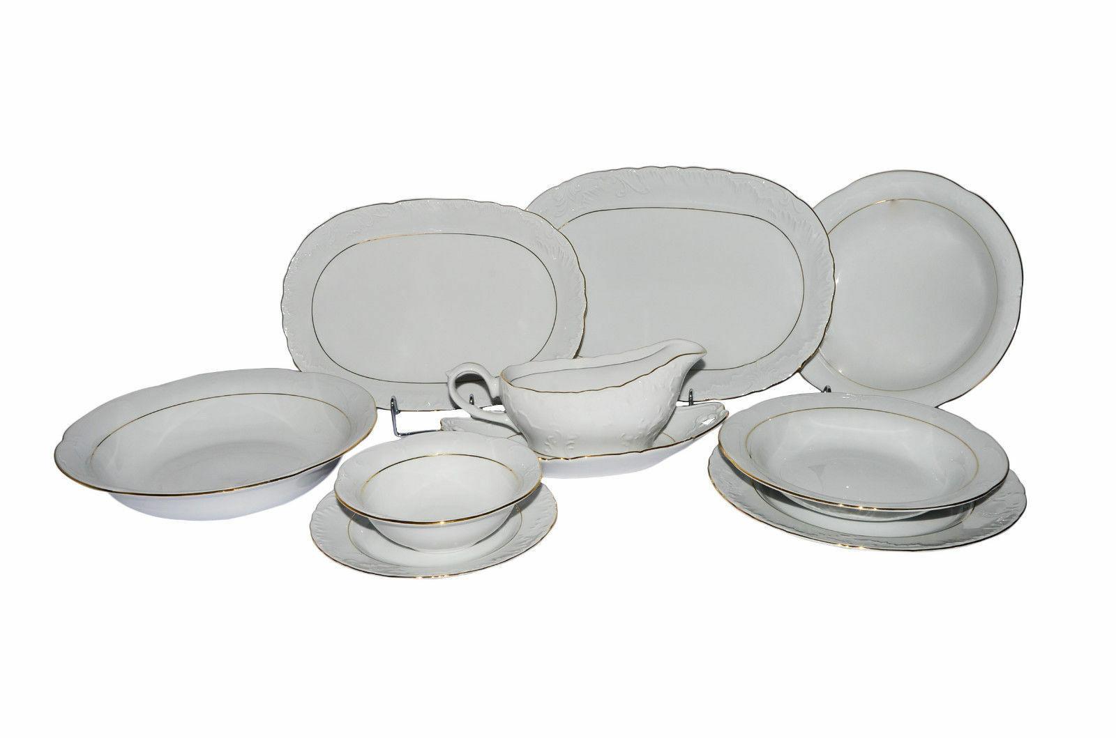 44 pieces service de table vaisselle pour