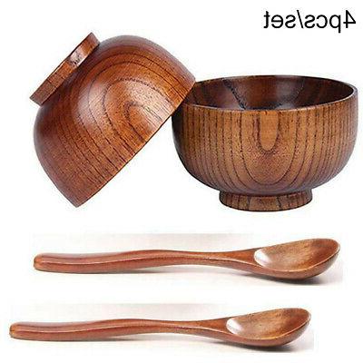4pcs style japonais bol soupe cuillere salade