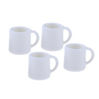 4pcs tasse en plastique vaisselle miniature decoration