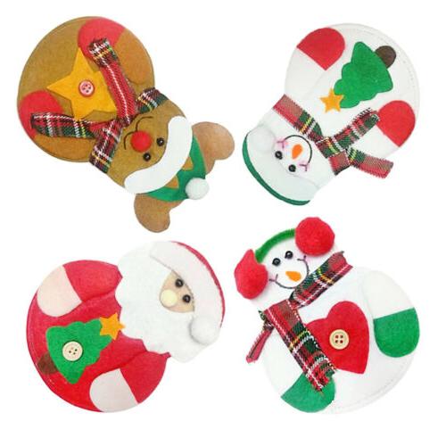 4x pere noel elk vaisselle de noel