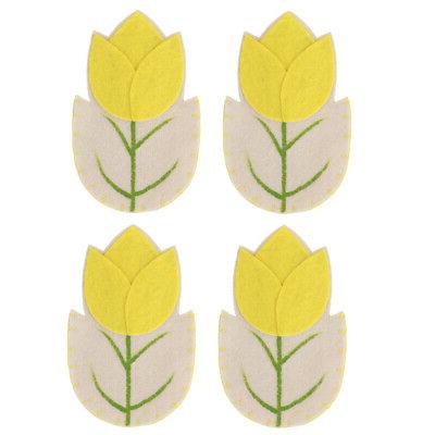 4x vaisselle en fleurs jaunes cuisiniere en