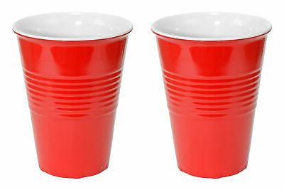 591ml rouge plastique rigide tasse 2 paquet