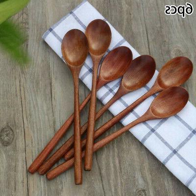 6 x bois cuilleres soupe ecologique japonais