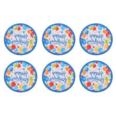 6pcs paquet assiette jetable happy birthday ballon