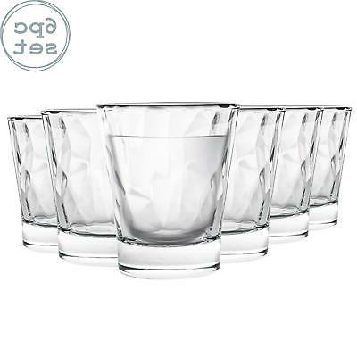 6x diamant dimpled clair lunettes 80ml barware