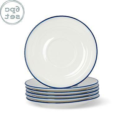 6x ferme 5 soucoupe blanche shabby chic