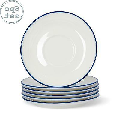 6x ferme 6 soucoupe blanche shabby chic