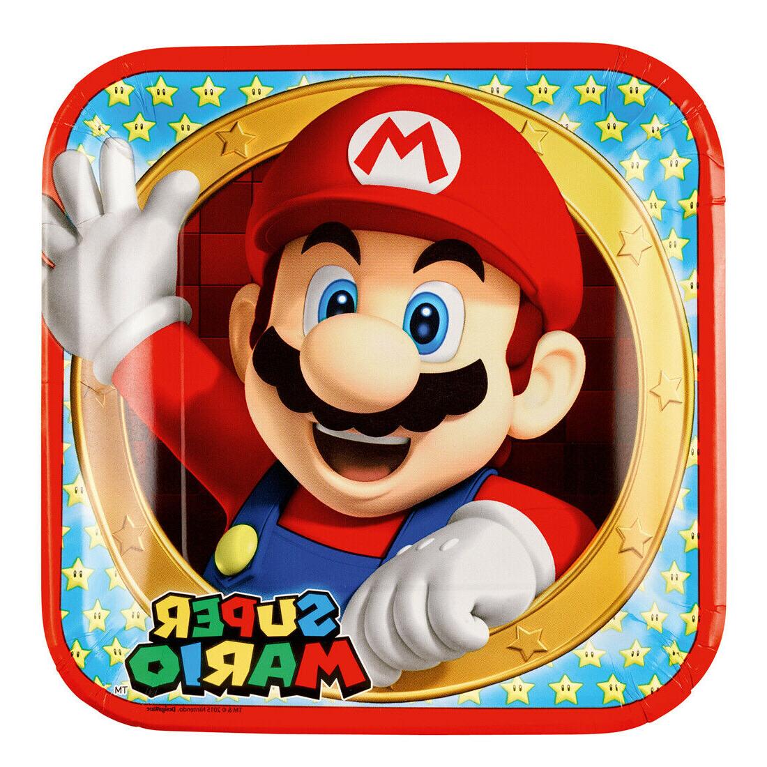 8 assiette super mario brothers fete deco