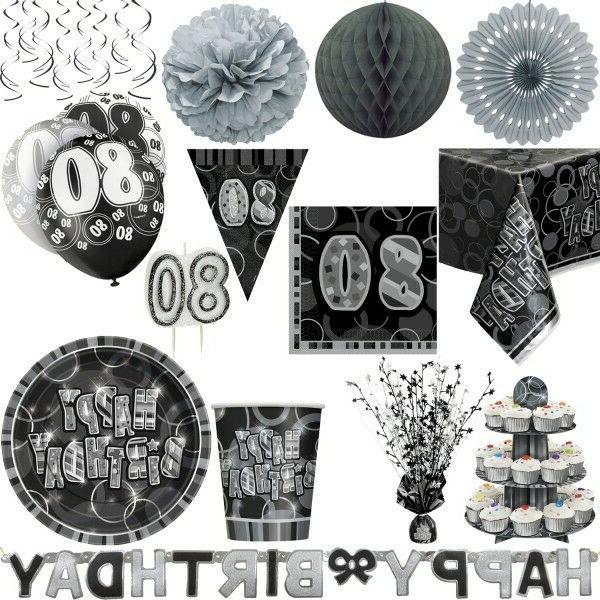 80 anniversaire fete decoration nombre set vaisselle